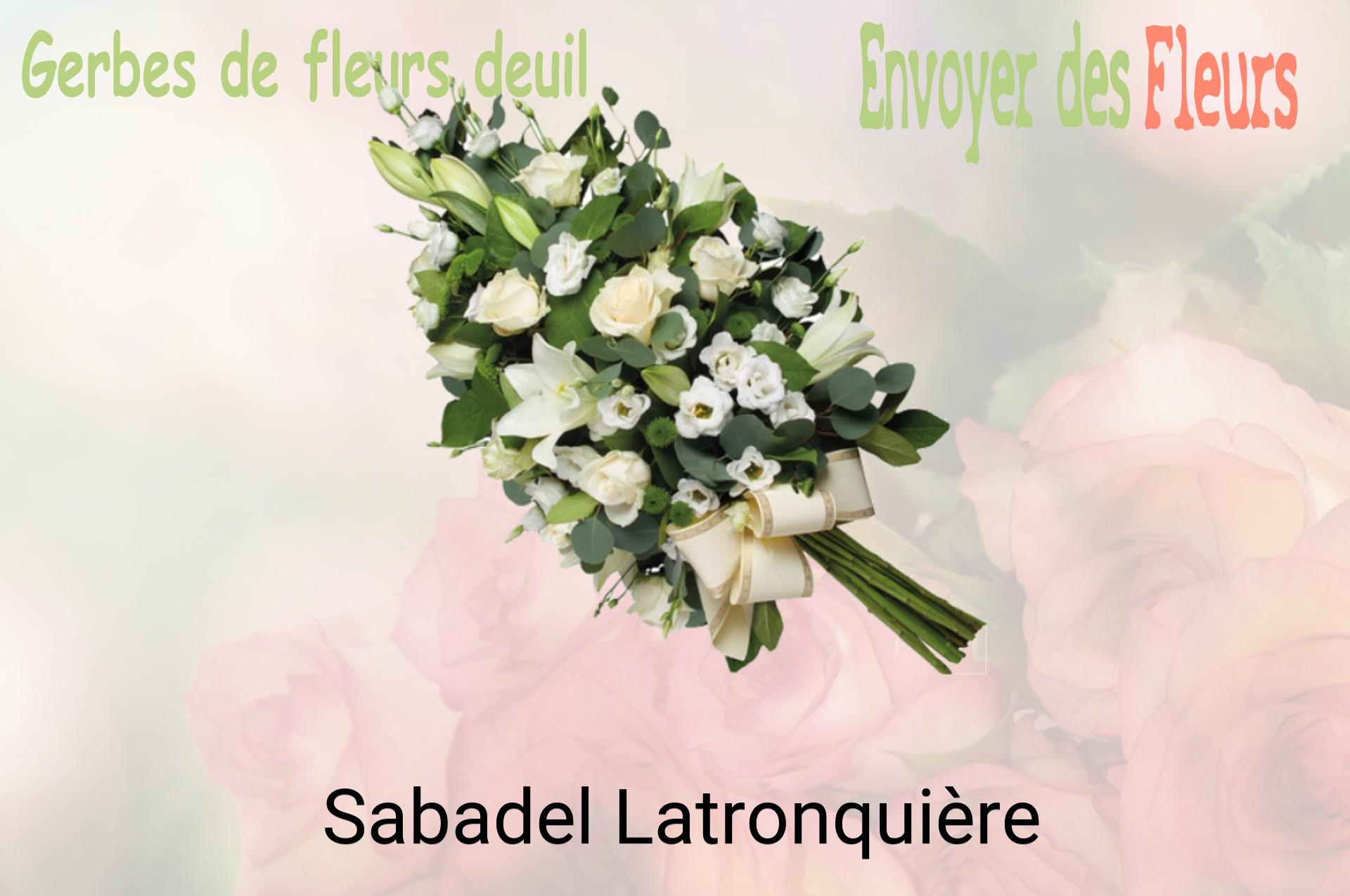 Gerbe de fleurs de deuil livrée à Sabadel-Latronquière